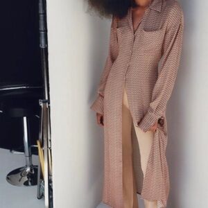 Zara Printed Shirt Dress